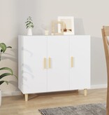 VidaXL Dressoir 90x34x80 cm bewerkt hout wit