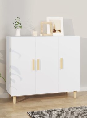 VidaXL Dressoir 90x34x80 cm bewerkt hout wit