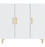 VidaXL Dressoir 90x34x80 cm bewerkt hout wit