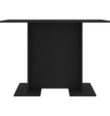VidaXL Eettafel 110x60x75 cm bewerkt hout zwart