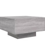 VidaXL Salontafel met LED-verlichting 55x55x31 cm grijs sonoma eiken