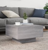 VidaXL Salontafel met LED-verlichting 55x55x31 cm grijs sonoma eiken