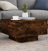 VidaXL Salontafel met LED-verlichting 55x55x31 cm gerookt eikenkleurig