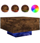 VidaXL Salontafel met LED-verlichting 55x55x31 cm gerookt eikenkleurig