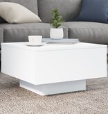 VidaXL Salontafel met LED-verlichting 55x55x31 cm wit