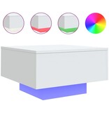 VidaXL Salontafel met LED-verlichting 55x55x31 cm wit