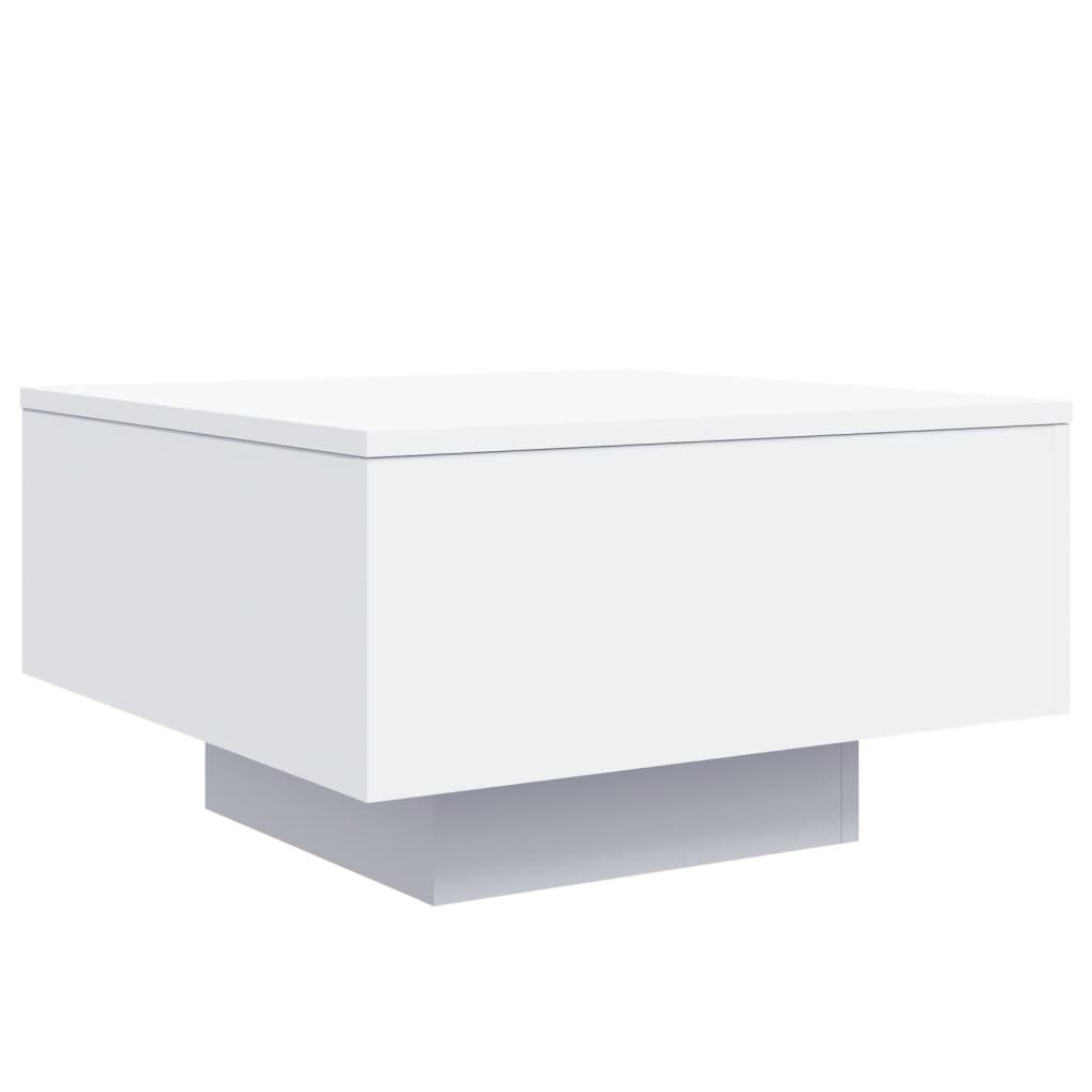 VidaXL Salontafel met LED-verlichting 55x55x31 cm wit