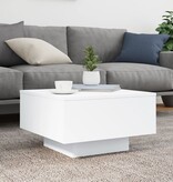 VidaXL Salontafel met LED-verlichting 55x55x31 cm wit