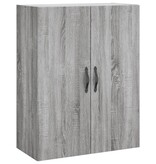 VidaXL Wandkast 69,5x34x90 cm bewerkt hout grijs sonoma eikenkleurig