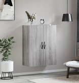 VidaXL Wandkast 69,5x34x90 cm bewerkt hout grijs sonoma eikenkleurig