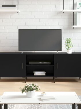 VidaXL Tv-meubel 150x30x50 cm bewerkt hout zwart