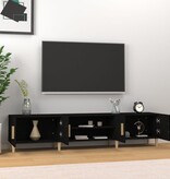 VidaXL Tv-meubel 180x31,5x40 cm bewerkt hout zwart