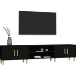 VidaXL Tv-meubel 180x31,5x40 cm bewerkt hout zwart
