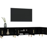 VidaXL Tv-meubel 180x31,5x40 cm bewerkt hout zwart