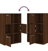 VidaXL Opbergkast 60x29,5x90 cm bruin eikenkleur