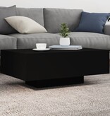 VidaXL Salontafel met LED-verlichting 85x55x31 cm zwart
