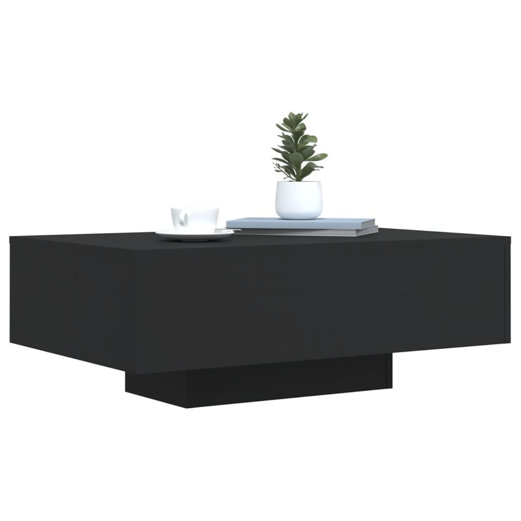 VidaXL Salontafel met LED-verlichting 85x55x31 cm zwart