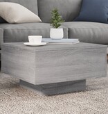 VidaXL Salontafel 55x55x31 cm bewerkt hout grijs sonoma eikenkleurig