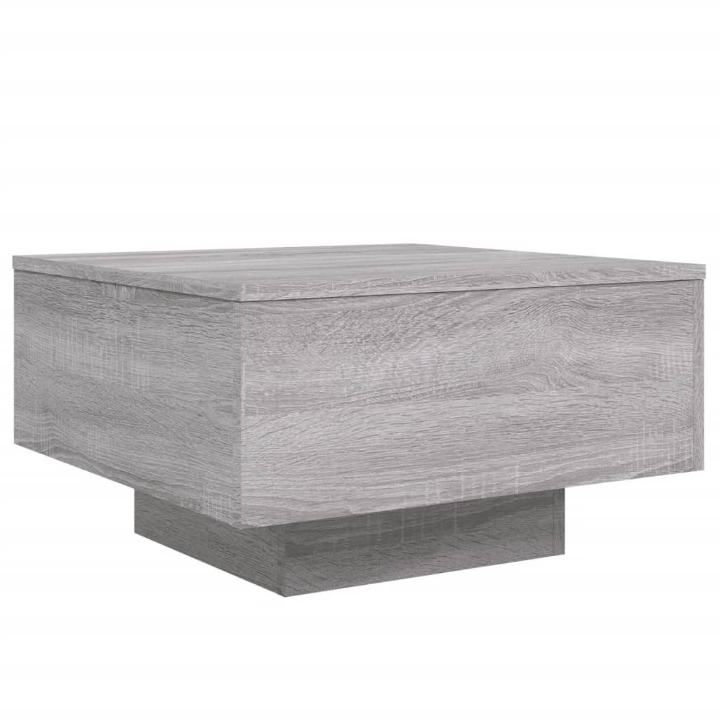 VidaXL Salontafel 55x55x31 cm bewerkt hout grijs sonoma eikenkleurig
