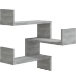 VidaXL Hoekwandschap 40x40x50 cm bewerkt hout grijs sonoma eikenkleur