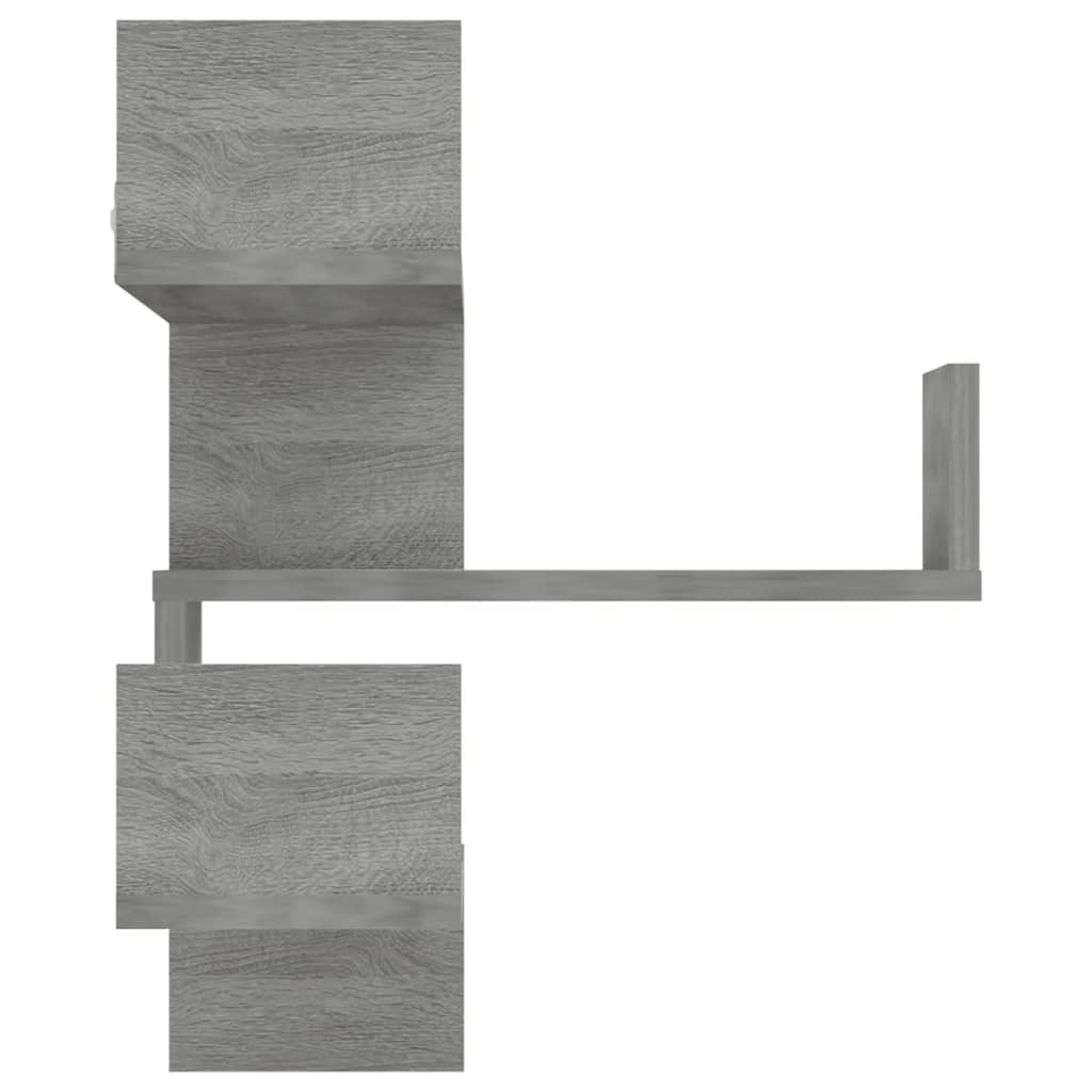 VidaXL Hoekwandschap 40x40x50 cm bewerkt hout grijs sonoma eikenkleur