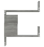 VidaXL Hoekwandschap 40x40x50 cm bewerkt hout grijs sonoma eikenkleur