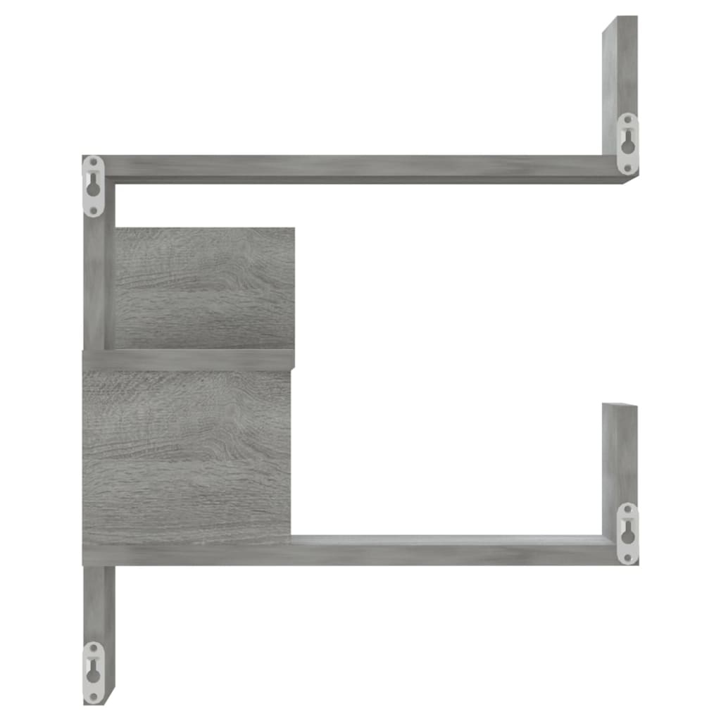 VidaXL Hoekwandschap 40x40x50 cm bewerkt hout grijs sonoma eikenkleur