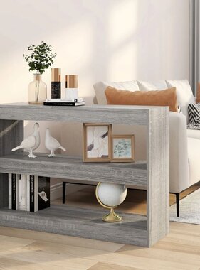 VidaXL Boekenkast/kamerscherm 100x30x72 cm grijs sonoma eikenkleurig