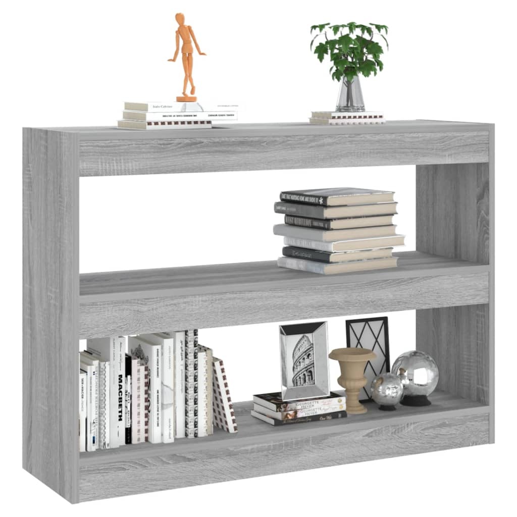 VidaXL Boekenkast/kamerscherm 100x30x72 cm grijs sonoma eikenkleurig