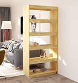 VidaXL Boekenkast / kamerscherm 80x35x167 cm massief grenenhout