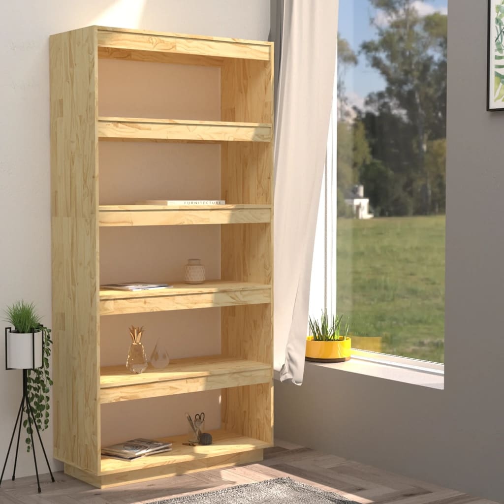 VidaXL Boekenkast / kamerscherm 80x35x167 cm massief grenenhout