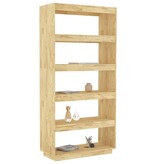VidaXL Boekenkast / kamerscherm 80x35x167 cm massief grenenhout