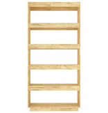 VidaXL Boekenkast / kamerscherm 80x35x167 cm massief grenenhout