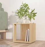 VidaXL Bijzettafel 33x33x34,5 cm spaanplaat sonoma eikenkleurig