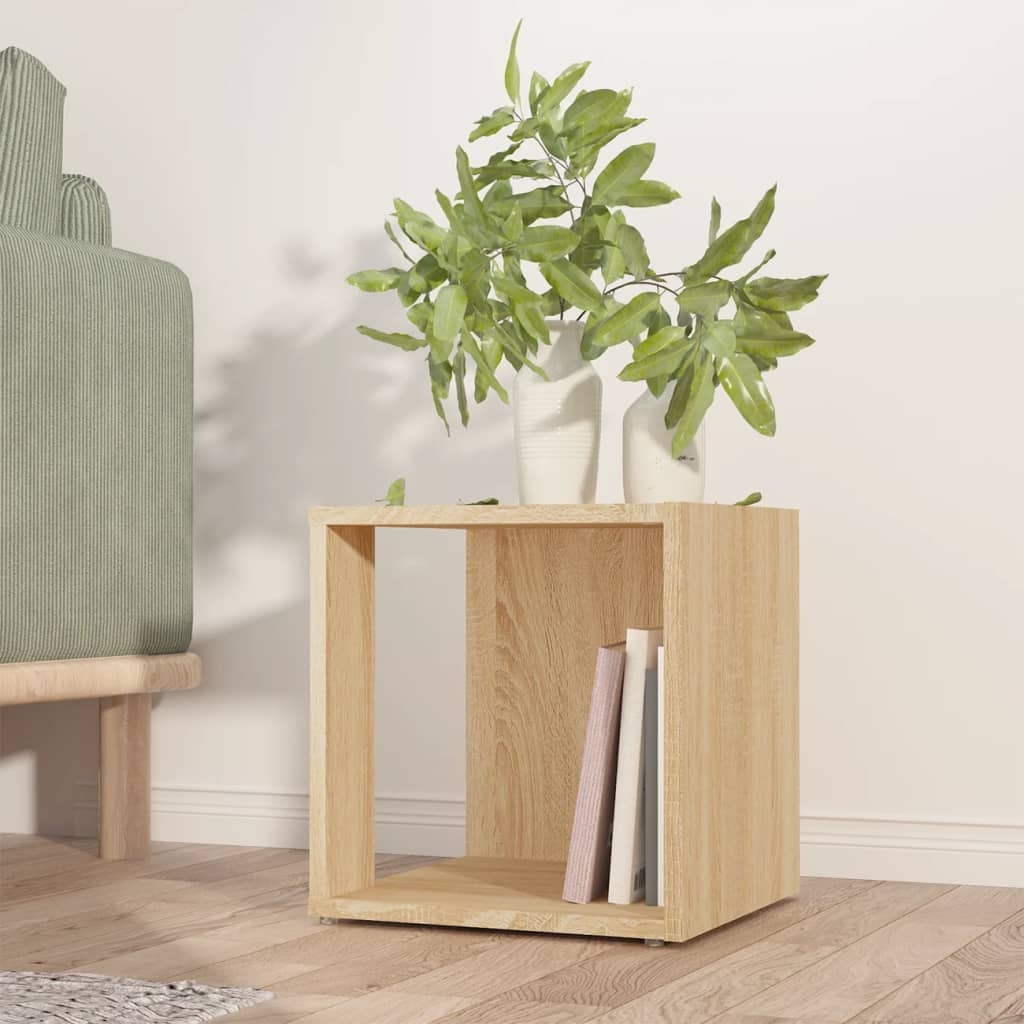 VidaXL Bijzettafel 33x33x34,5 cm spaanplaat sonoma eikenkleurig