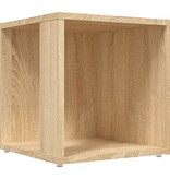 VidaXL Bijzettafel 33x33x34,5 cm spaanplaat sonoma eikenkleurig