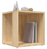 VidaXL Bijzettafel 33x33x34,5 cm spaanplaat sonoma eikenkleurig