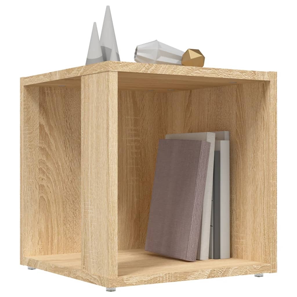 VidaXL Bijzettafel 33x33x34,5 cm spaanplaat sonoma eikenkleurig