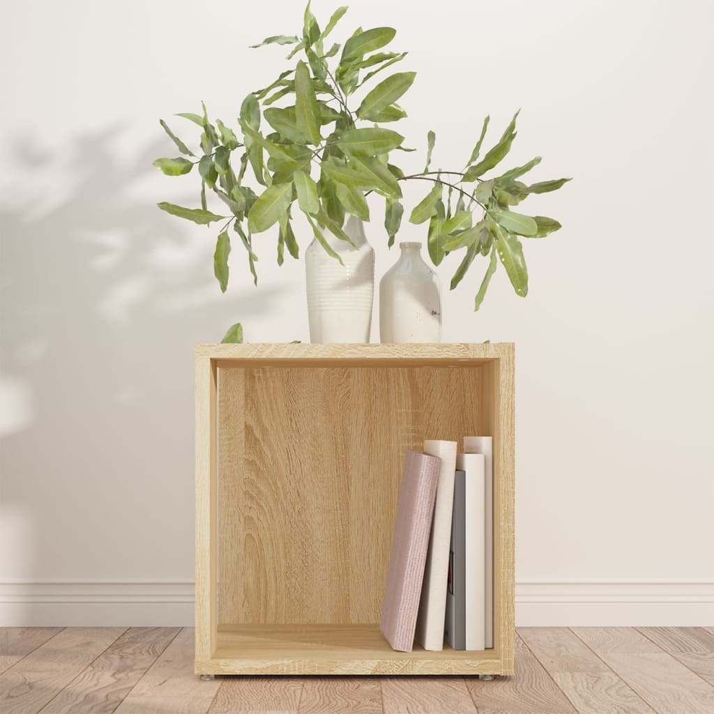 VidaXL Bijzettafel 33x33x34,5 cm spaanplaat sonoma eikenkleurig