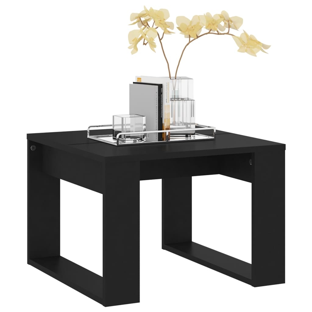 VidaXL Bijzettafel 50x50x35 cm bewerkt hout zwart