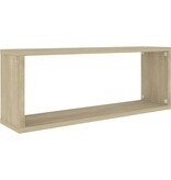 VidaXL Wandschappen kubus 6 st 60x15x23 cm bewerkt hout sonoma eiken