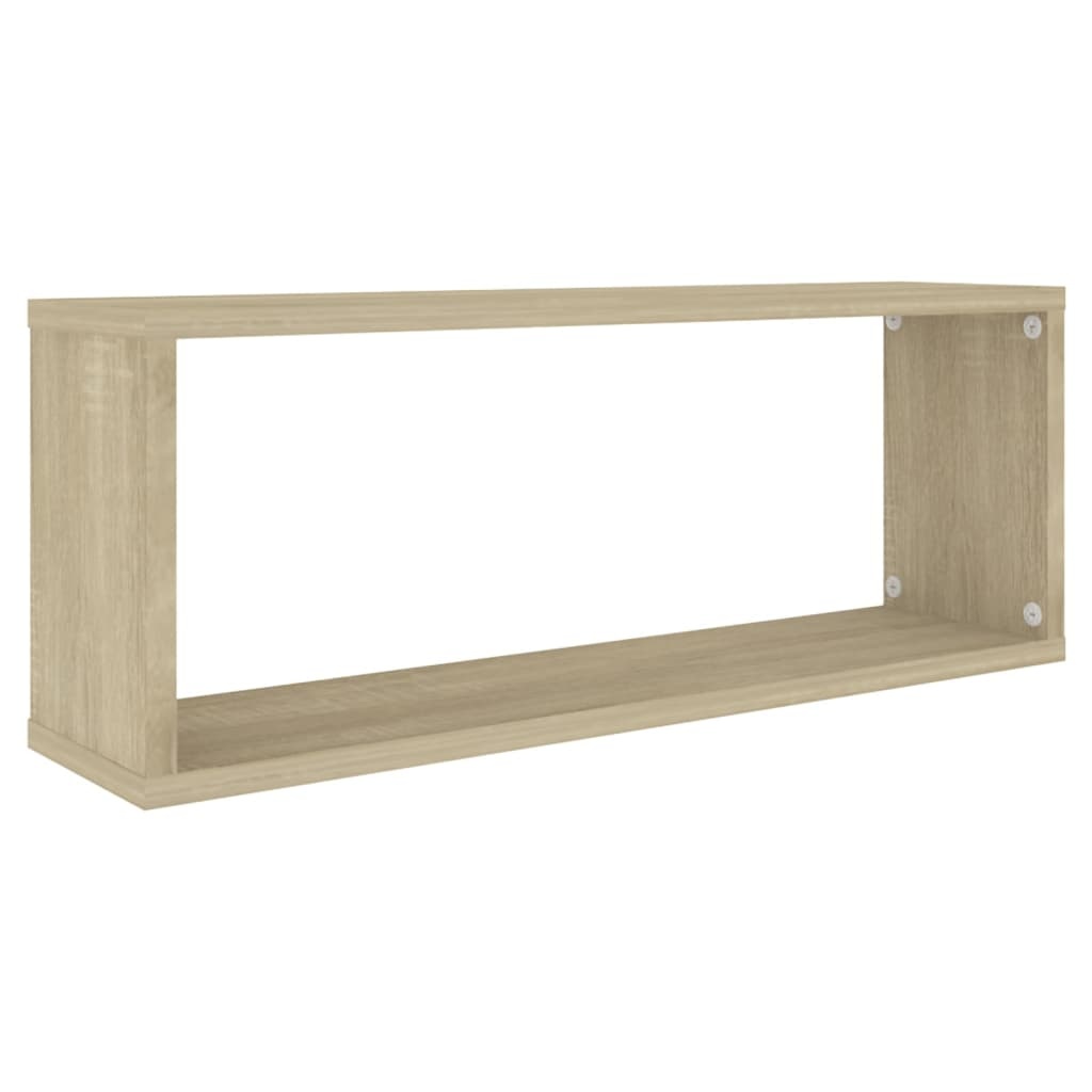 VidaXL Wandschappen kubus 6 st 60x15x23 cm bewerkt hout sonoma eiken