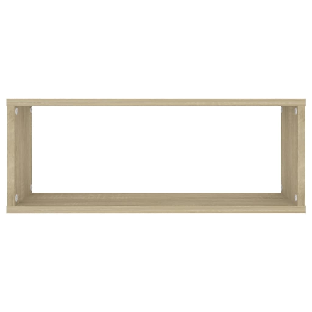 VidaXL Wandschappen kubus 6 st 60x15x23 cm bewerkt hout sonoma eiken