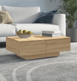 VidaXL Salontafel 90x60x31 cm bewerkt hout sonoma eikenkleurig
