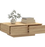 VidaXL Salontafel 90x60x31 cm bewerkt hout sonoma eikenkleurig