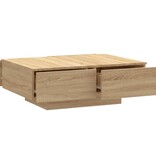 VidaXL Salontafel 90x60x31 cm bewerkt hout sonoma eikenkleurig