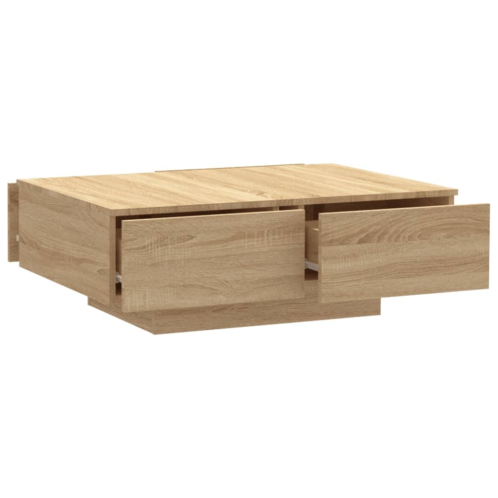 VidaXL Salontafel 90x60x31 cm bewerkt hout sonoma eikenkleurig