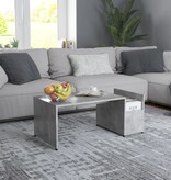 VidaXL Salontafel 90x45x35 cm bewerkt hout betongrijs