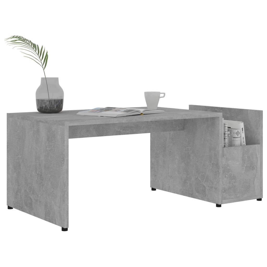 VidaXL Salontafel 90x45x35 cm bewerkt hout betongrijs