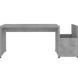 VidaXL Salontafel 90x45x35 cm bewerkt hout betongrijs